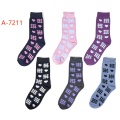 Custom cotton stocking tube socks with Christmas logo