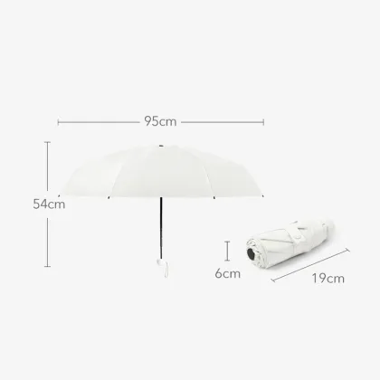 Black Manual Control Five-Fold Sun Umbrella for Adults - Giveaway Item