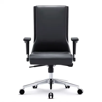 Leather Computer Home Study Chair - Comfortable Office Boss Executive Chair