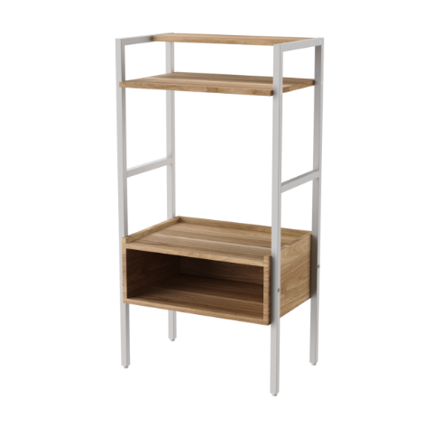 The classic retro style of simple bookshelf is popular again