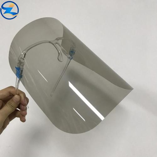 High transparency rigid PLA anti-fog face shield