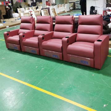 Foshan Factory 4 Seats Home Theater Seating Recliner Sofa