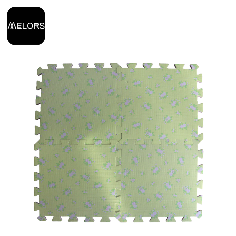 Yellow Flowers Transfer Printing EVA Foam Puzzle Mat