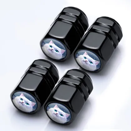 Aluminum Tire Stem Valve Caps - Car Dustproof Tire Valve Covers