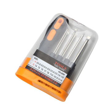 9pcs Screwdriver Set with Exchangeable Bits - Bolt and Screw Hand Tools Kit