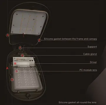 aluminum led street light housing IP65 150 watt