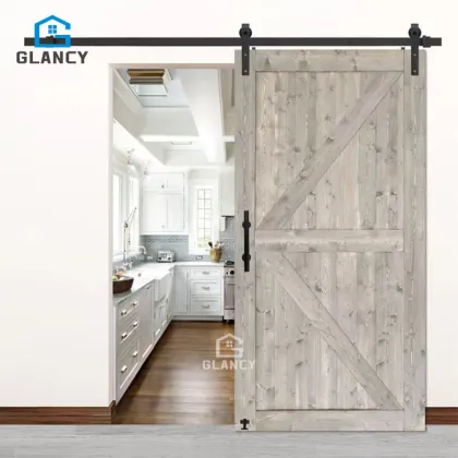 Solid Wood Barn Door Interior Closet Sliding Barn Door Design