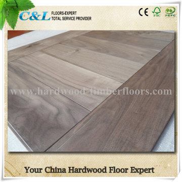 C&L raw unfinished black walnut solid wood flooring