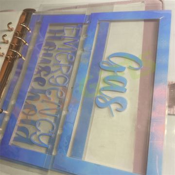 Laminated Gold Foiling A6 Personal Budget Binder Planner Pouch
