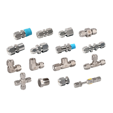 SS316 Double Ferrule 90 Degree Elbow Compression Tube Fitting 3000-6000psi