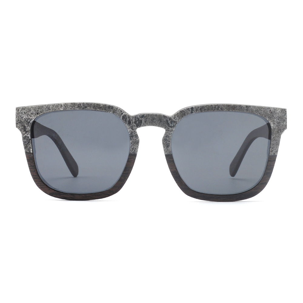 Two Tone Polarized Wooden Sunglasses