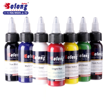Solong tattoo superior 7 colors best permanent makeup tattoo ink