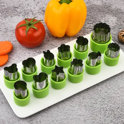 Stainless Steel Animal Shape Cookie Cutter Set - 12pcs Bakeware Tools