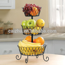Wedding Fruit Decoration Metal Wire 3 Tier Display Basket