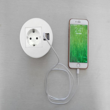 portable Harmony Desktop Power Module - 2 x Power Sockets in Black/white
