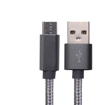 Cabo trançado de nylon micro USB 2.0 USB