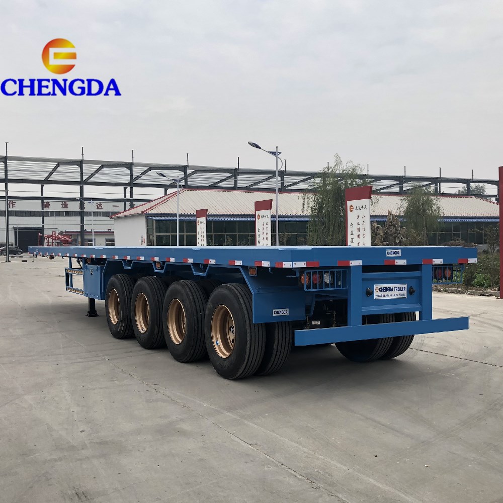 Low Price 40T Steel Flatbed Trailer