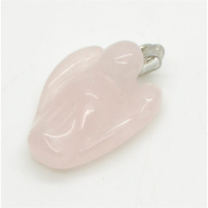 Pendentif en forme de rose avec quartz