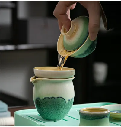 Wholesale Travel Ceramic Tea Set - Lightweight and Elegant Design