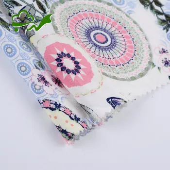 Printed 30s rayon plain woven fabric for women dress