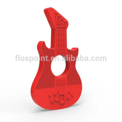New Special and Pretty Musical Guitar Silicone Teething Necklace
