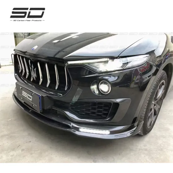 Real Carbon Fiber MSY Style Front Bumper Lip for Maserati Levante