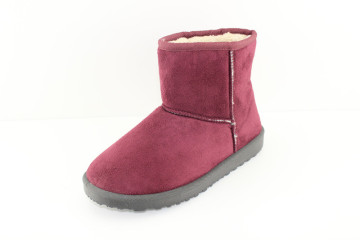 The cute lovery suede girls snow flat boots