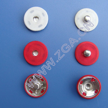 metal snap button two parts and fabric covered