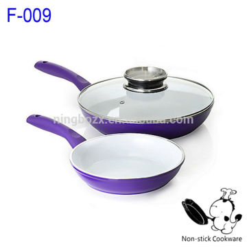 new design forged deep fry pan stainless steel aroma lid non stick cookware set