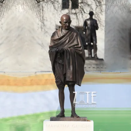 Custom garden decoration bronze mahatma gandhi statue