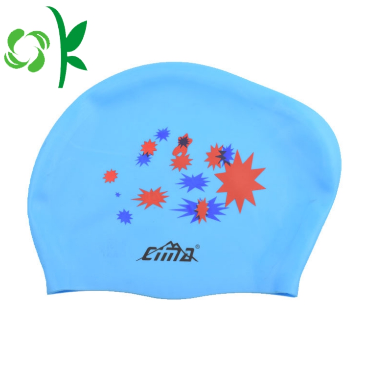 Silicone Swim Head Fashionable Printed Hats