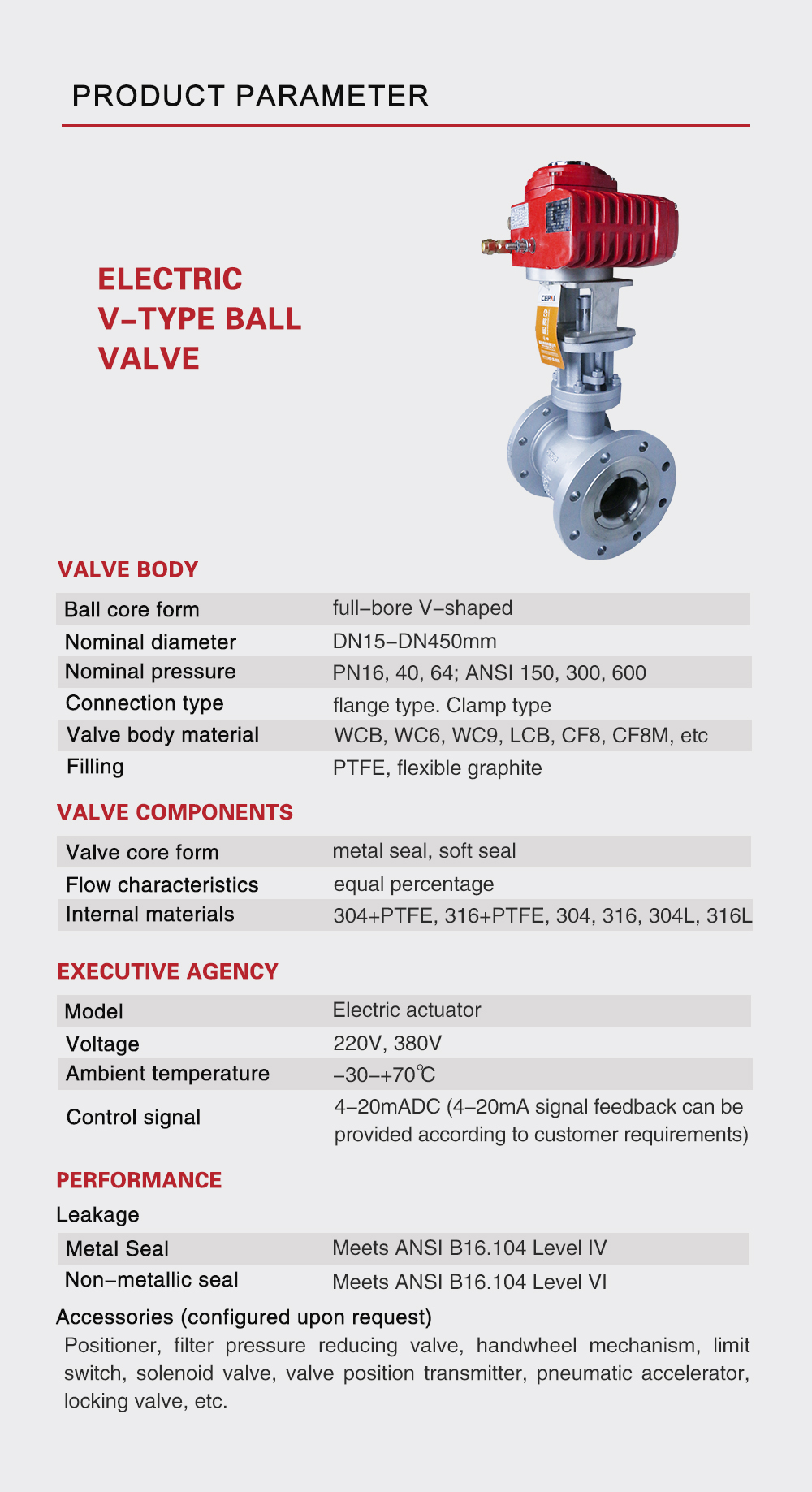 Electric V Type Ball Valve