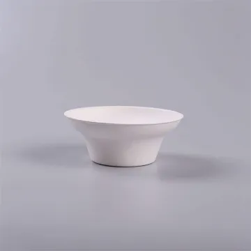 Disposable biodegradable sugarcane bagasse round bowl