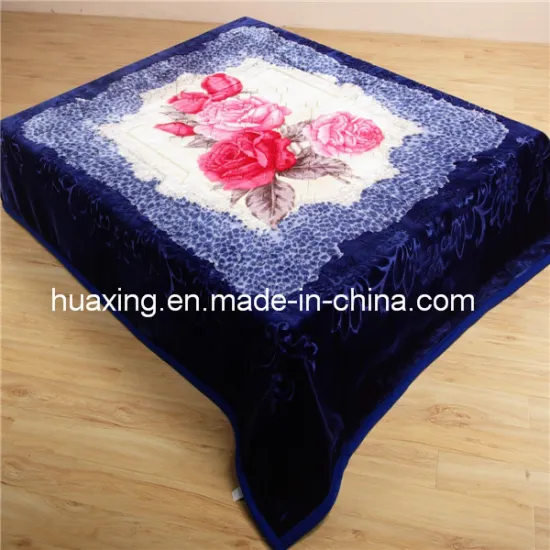 100%Polyester Blanket/Raschel Blanket