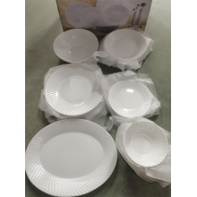 Kitchen Opal Glass Dinner Plate Set For Sale