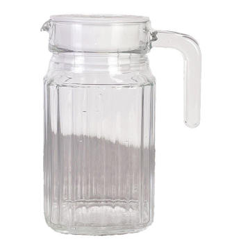 Yüksek Borosilikat Cam Çekiç Deseni Büyük Kapasiteli Soğuk Su Isıtı 1000ml-1500ml