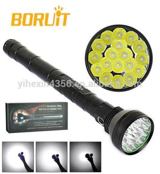 Rechargeable CE ROHS 22000LM 18pcs XML-L2 LED Flashlight