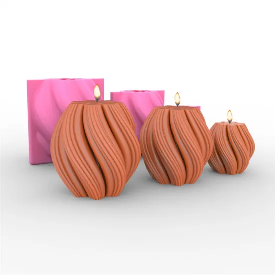 Hot Sale Designer Irregular Geometric Wave Rotating Candle Mould