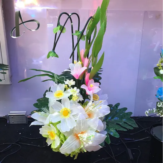 Fiber Optic Home Decoration Energy Saving Luminous Flowers - Rose