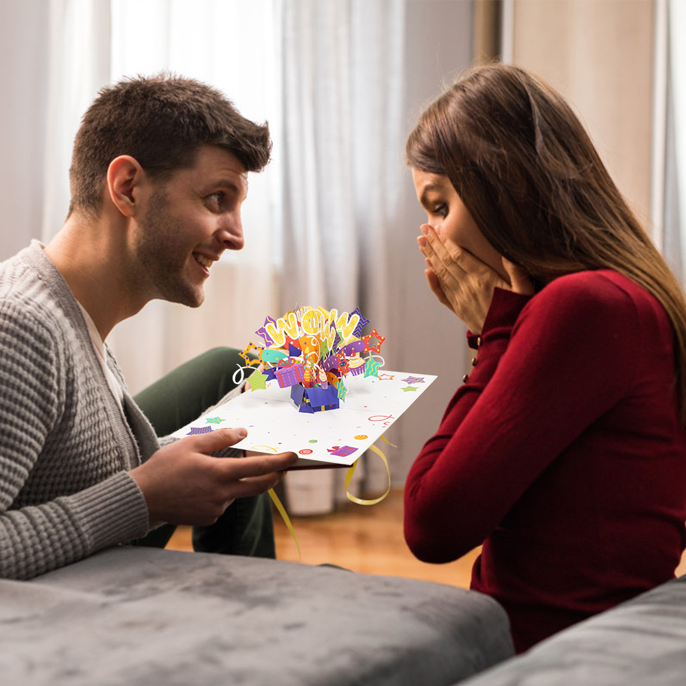 Birthday Gift Box Pop-up Card