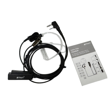Air Tube Earphones with Throat Microphone and Noise Reduction for Walkie Talkie E83W-K