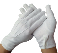 白い制服のコットン手袋