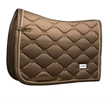 Custom Satin Fabric English Dressage Saddle Pad for Horse Riding