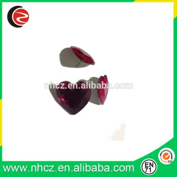 Red Heart Shaped Acrylic Diamond Push Pin