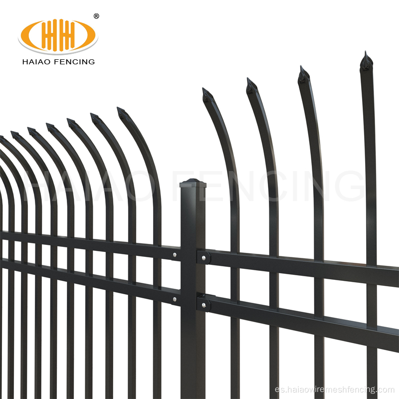 Vista de seguridad de diseño de valla de acero moderna en venta