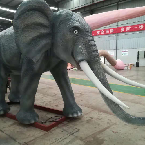 Life Size Elephant Statue Customized Animatronic Animal