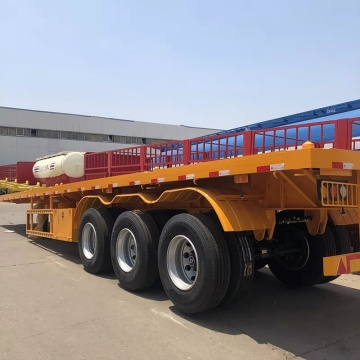 3 Container Axle Flatbed Semi Trailer