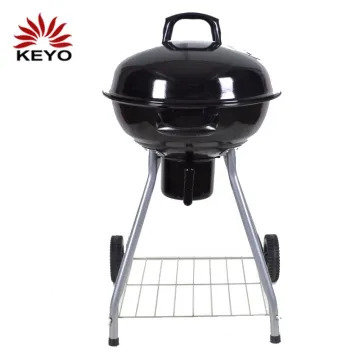 Outdoor Barbeque Grill Two Wheels Bbq Barbecue Charcoal Apple Kettle Bbq Grill With Removable Ash Catcher