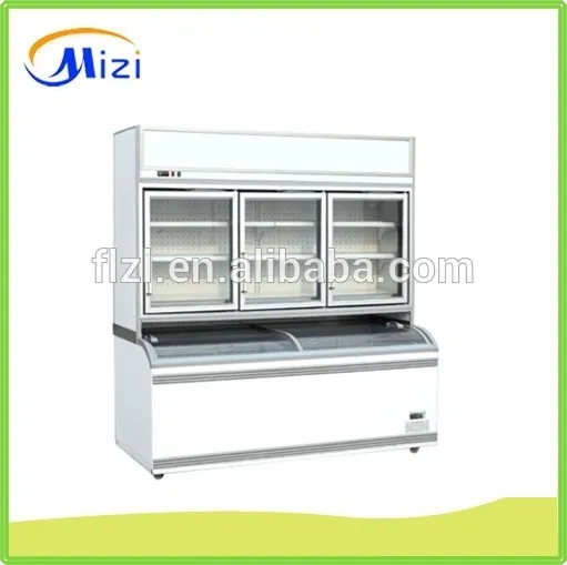 Combind Island freezer refrigerator block on the top freezer space on the bottom both chill and freezer