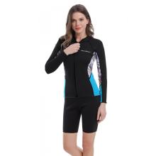 Giacca da muta in neoprene con zip da donna in pelle marina